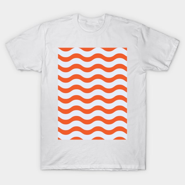 Tangerine Waves T-Shirt by PSCSCo